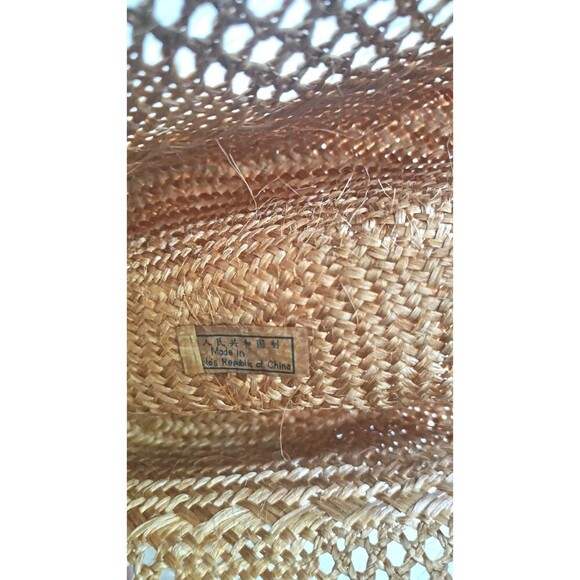 Vintage Levi's Hat Straw Cowboy 1970’s Original Feathers Sz Large Coastal Cowboy - Picture 10 of 10